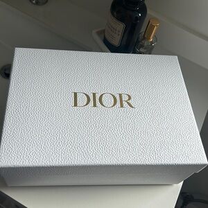 Dior Cosmetics Gift Box with tissue paper and Dior labeled shreds